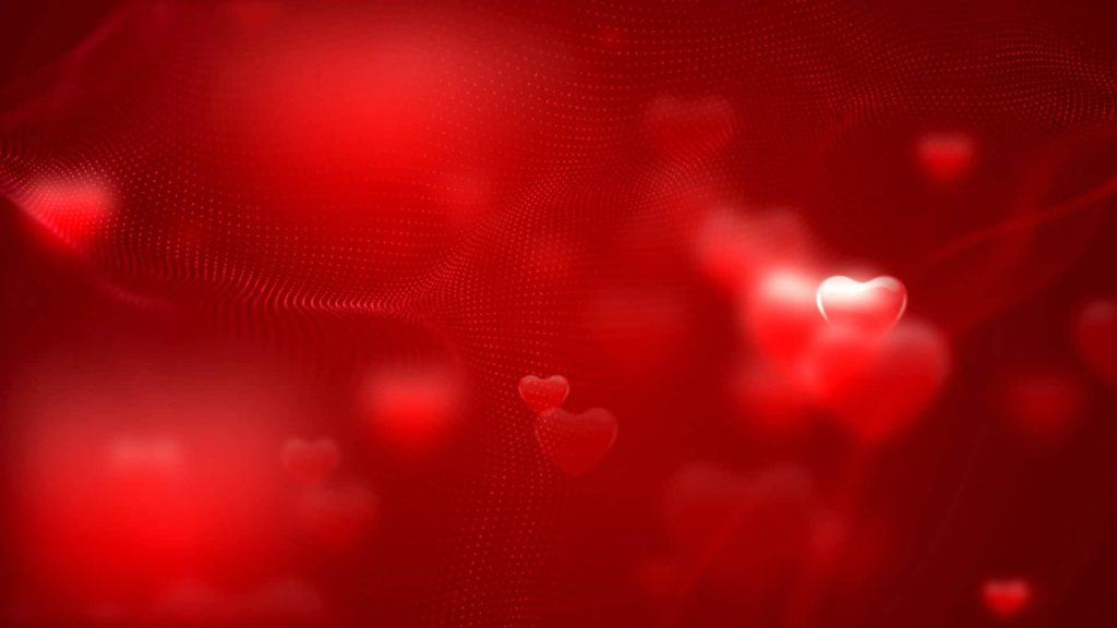 Wedding Video Menue Themed Red Background With Hearts